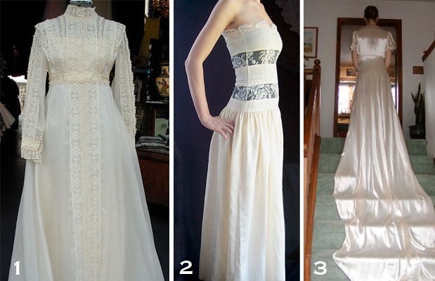 type vintage wedding dress in google